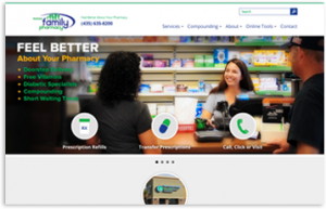 Hurricane Family Pharmacy website by The Computer Connection of Southern Utah